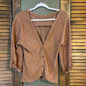 BKE Rust Orange Open Back Top